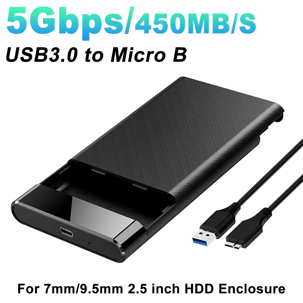 外付けハードディスクケース,SSDエンクロージャー,USB 3.0, 2.5インチ,SATA, 5Gbps,サポートウィンドウ,Mac, Android