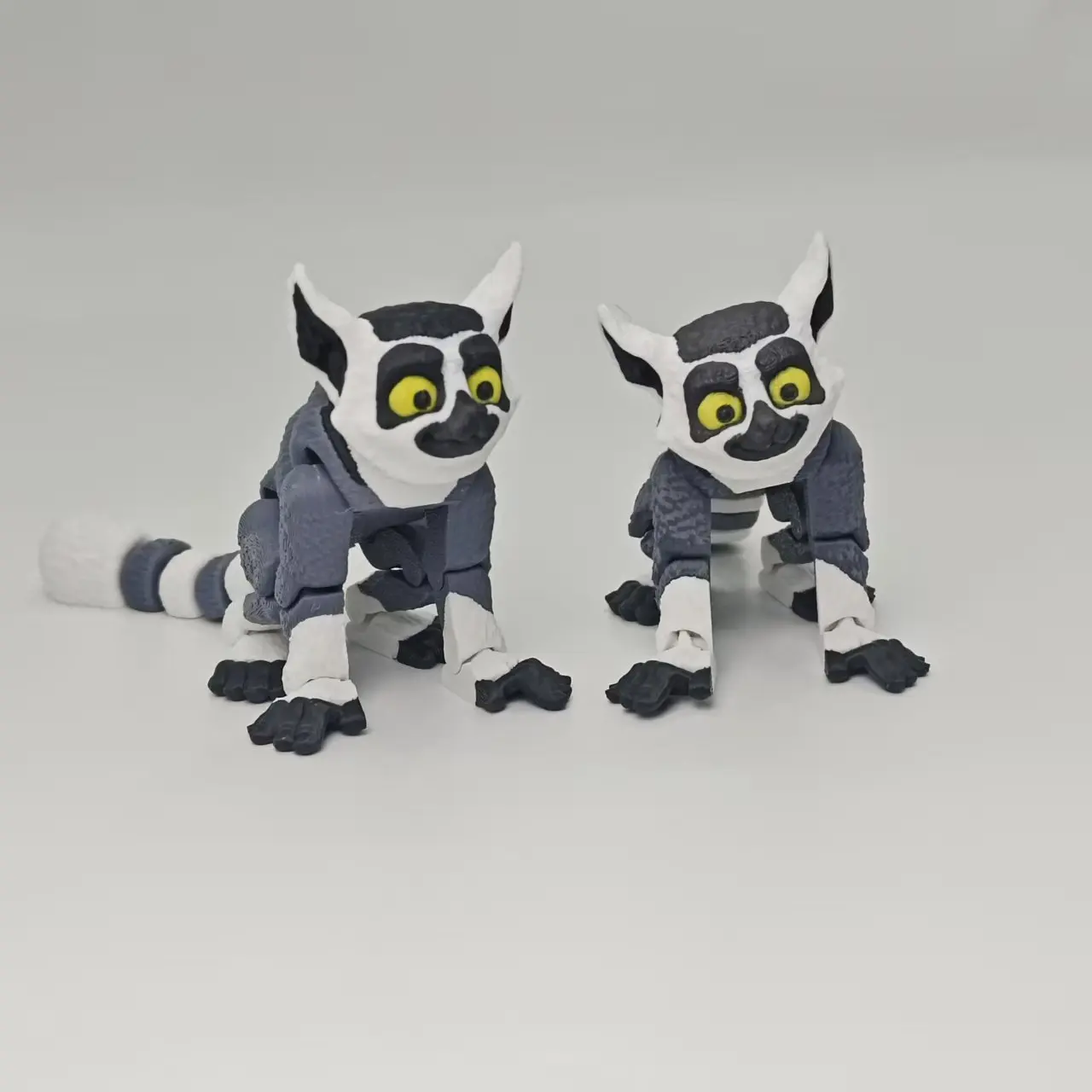 Wildlife Lemur 3D Printed Toys Joints Movable Simulation Lemur Toy Model Children Cognitive Toys Holiday Gift Home Decoration