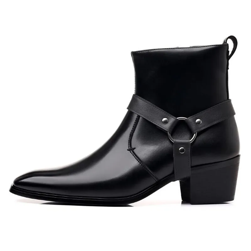 Luxury Men's Fashion Designer Chelsea Boots 2026 High Quality Men Cowboy Boots Black Brown Zip Wedding Office Dress Shoes Male
