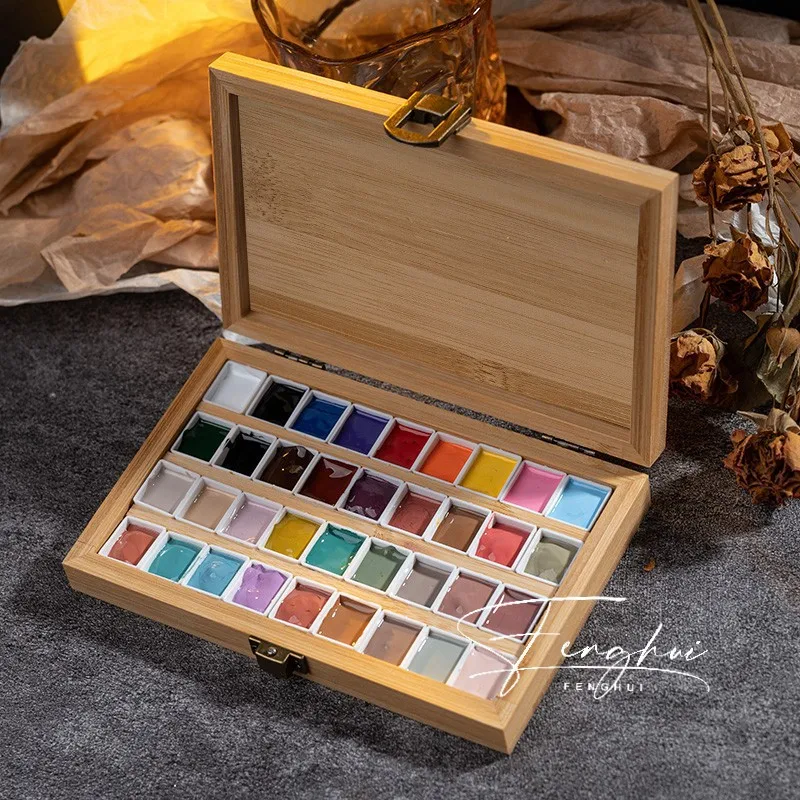 24/36/40/48 Grids Empty Wooden Packaging Box For Nail Manicure DIY Fast Painting Gel Solid UV Varnishes Ombre Gel Nail Polish