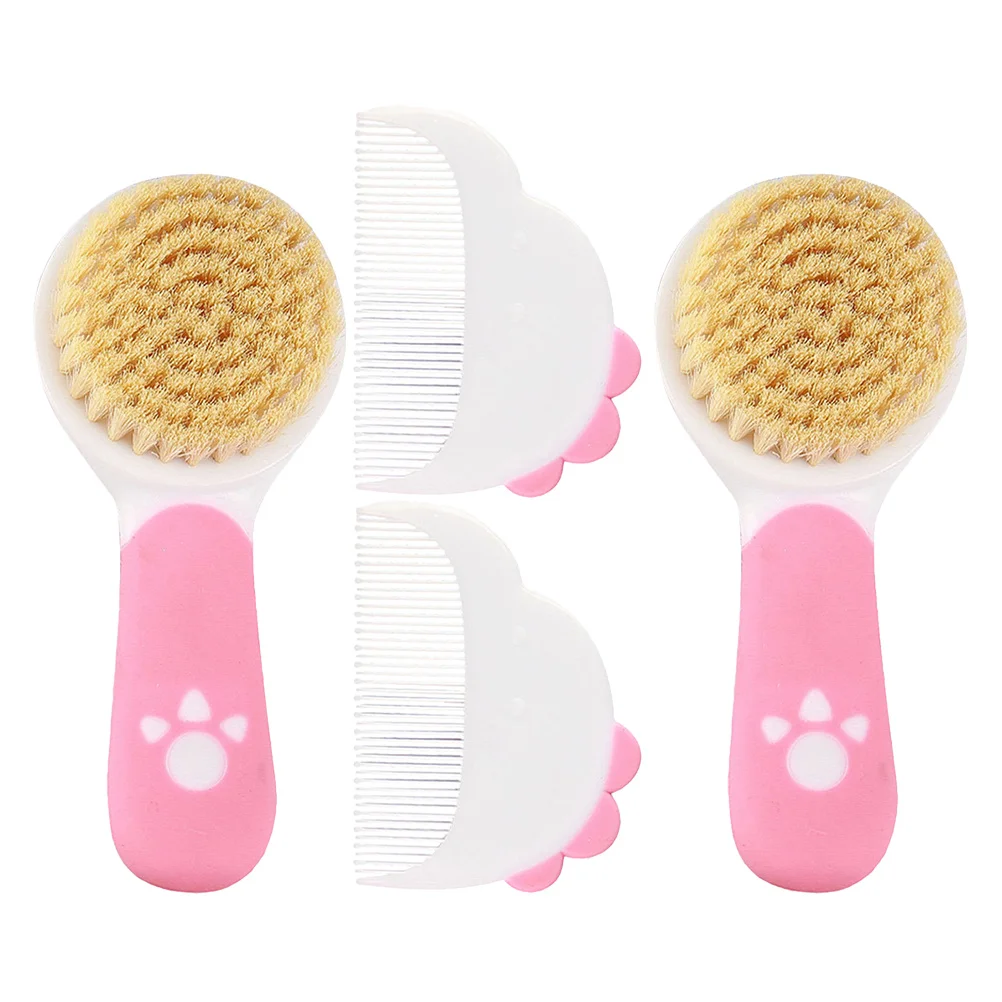 

2Set Brush and Comb Set Soft Hair Care Tools for Babies Gentle on Scalp Ideal Registry Gift Must-Have