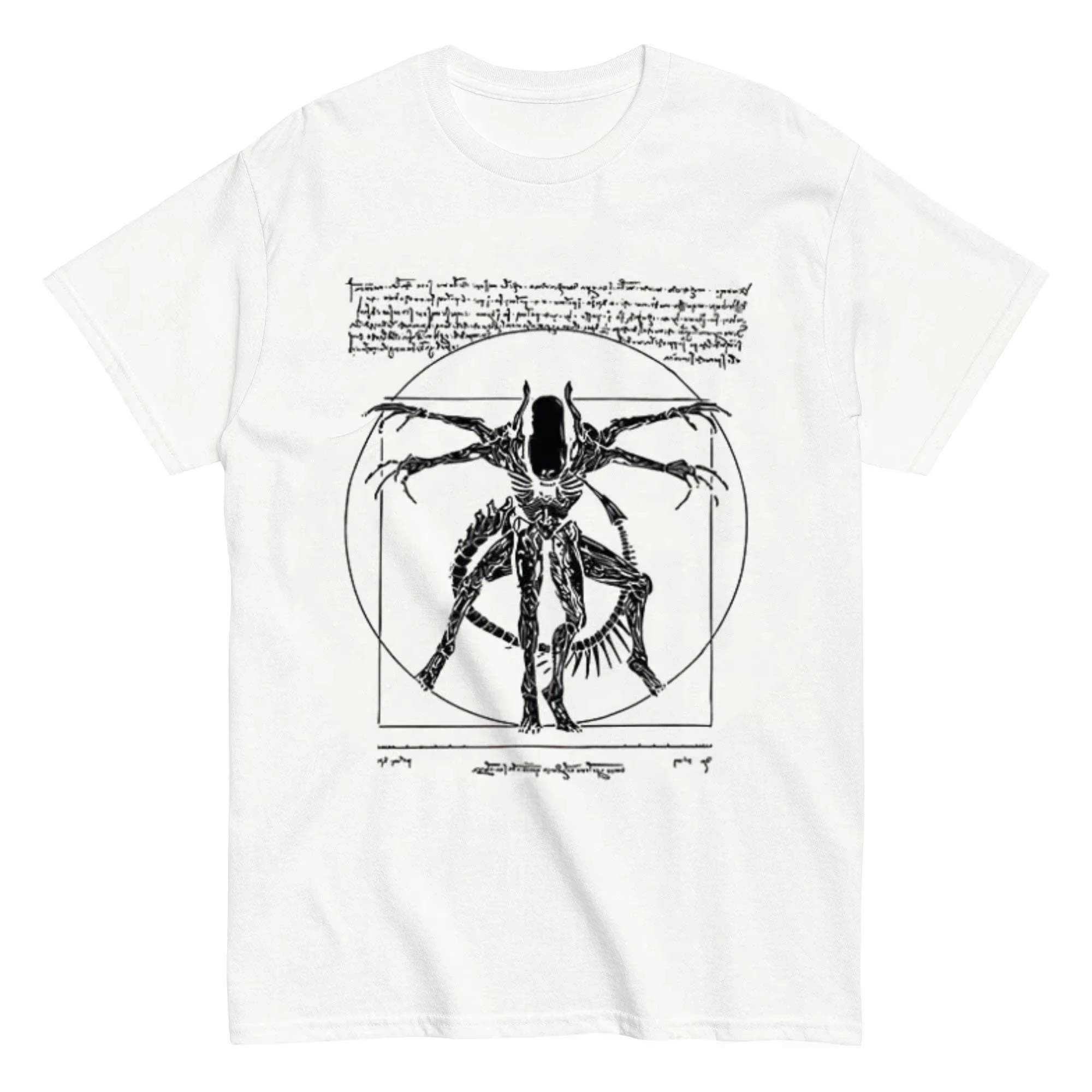2026 new Alien T-shirt - Men's Retro Sci-Fi Printed Classic Alien Movie Parody Pattern Short-Sleeved Summer Shirtf