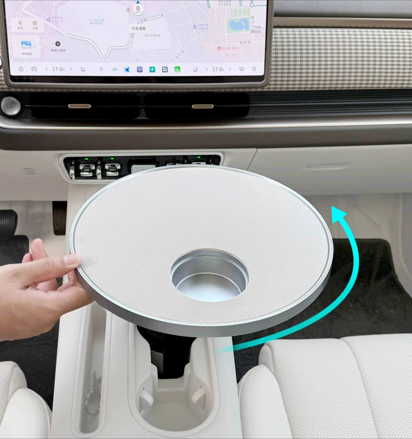 Car Floating Small Table Board Car Computer Dining Table Car Tray Teacup Holder Supplies for GWM ORA 5 2026