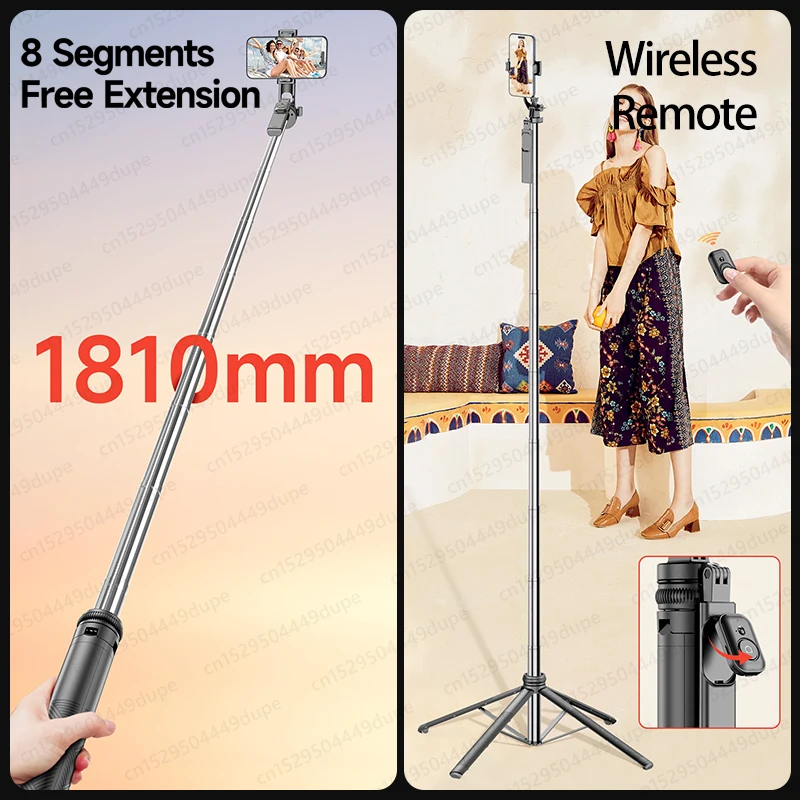 حامل ثلاثي القوائم قابل للتمديد من TOKQI مع جهاز تحكم عن بعد بلوتوث، برغي 1/4 بوصة، حامل هاتف، حامل Monopod 72 بوصة لأقواس جهاز عرض كاميرا الهواتف الذكية