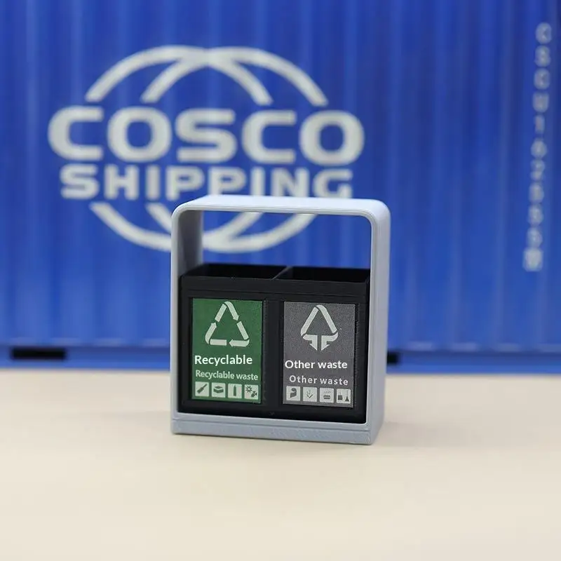 

1 шт. миниатюрная модель мусорного бака для кукольного домика, имитация уличного мусорного контейнера для парковой сцены, декор, аксессуары для игрового домика, игрушка