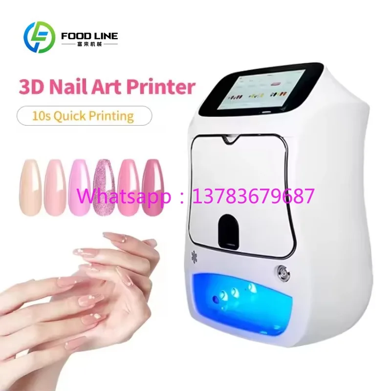 

Customized Direct Factory Price WIFI USB DIY 3D Digital Nail Art Printer Mobile Nails Dryer with Power Supply Fingernail Machine