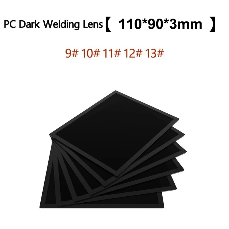 1 قطعة عدسة مرشح داكنة من البولي كربونات لون أخضر عرض كبير 110x90x3 مللي متر لخوذات اللحام نظارات درع هود الظل 9 10 12 13 #2