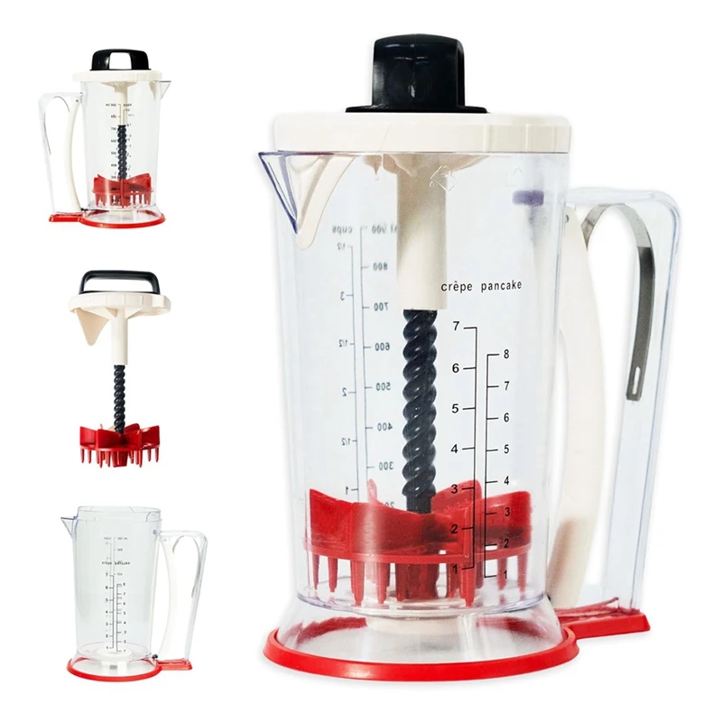 Batter Mixer And Dispenser Pancake Batter Dispenser Pancake Dispenser Batter Dispenser With Squeeze Handle - 900Ml