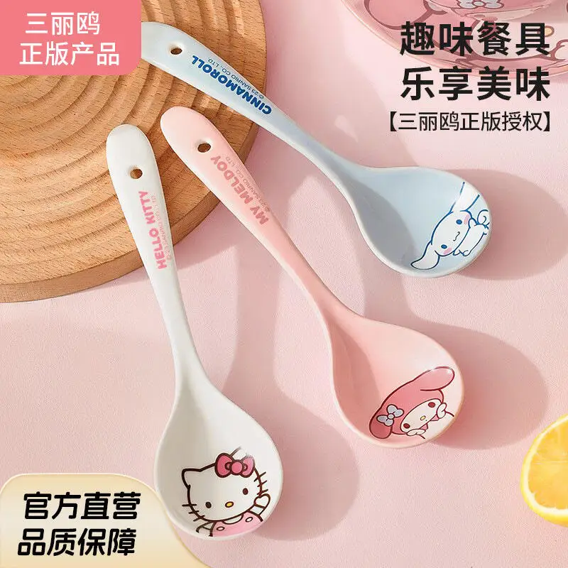 سانريو سينامورول ماي ميلودي هالو كيتي أدوات المائدة زخرفة ضرب المنتج منتج جديد لطيف الكرتون في الهواء الطلق طالب الكبار لطيف