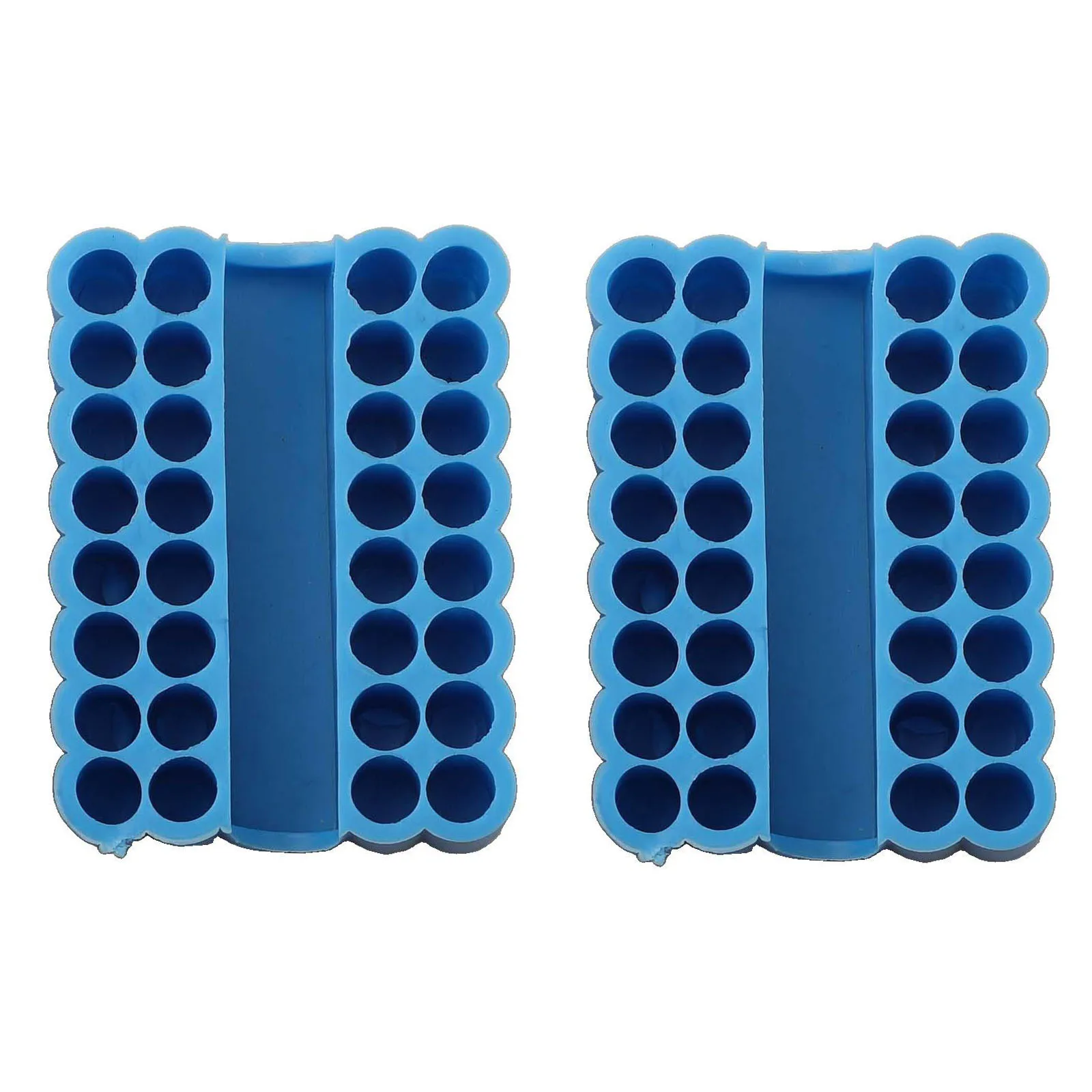 2PCS 32 Holes Hex Shank Screwdriver Bits Holder Organiser For Storage For 6.35MM Shank Storage Box Plastic Portable Bits Rack