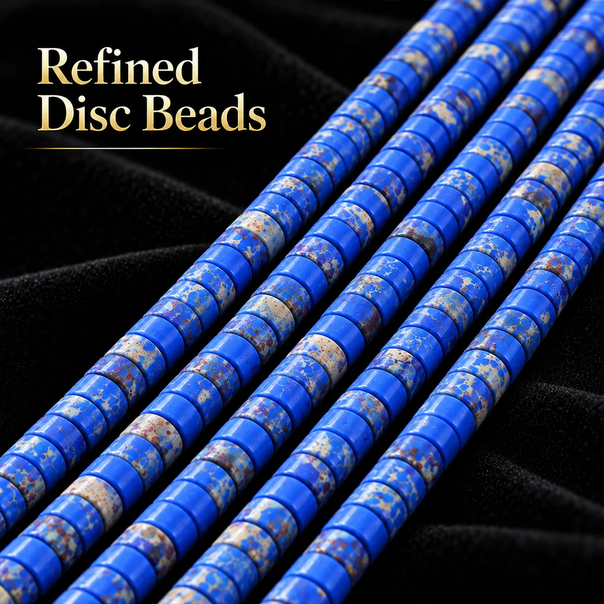 2x4mm 75–225pcs Natural Stone Imperial Pine Blue Handcrafted DIY Jewelry Making Bracelet Necklace and Decorative Accessories