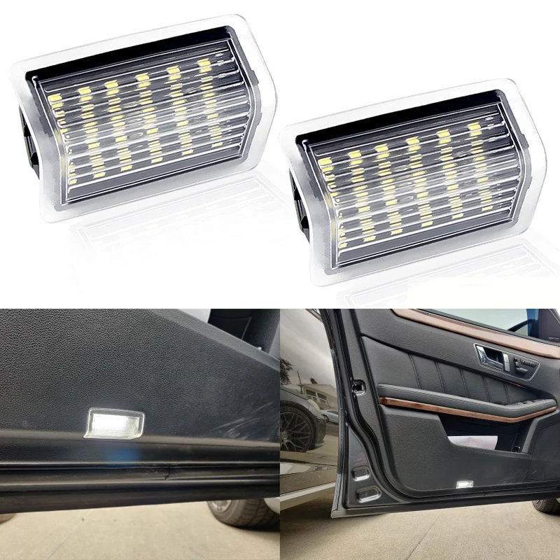 

2Pcs For Benz C-CLASS W204 A-CLASS W176 B-CLASS W246 E-CLASS W212 GLE M-CLASS W166 White LED Courtesy Footwell Under Door Light