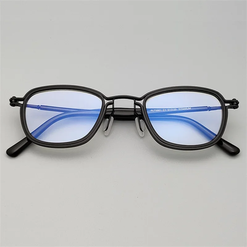 

Винтажная титановая оправа для очков, мужские очки Gafas для близорукости, очки по рецепту, женские ретро оптические элитные брендовые очки в оправе, очки