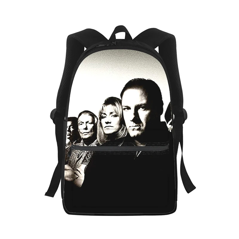 Os Sopranos tony homens mulheres mochila impressão 3d moda estudante saco de escola portátil mochila crianças viagem bolsa de ombro