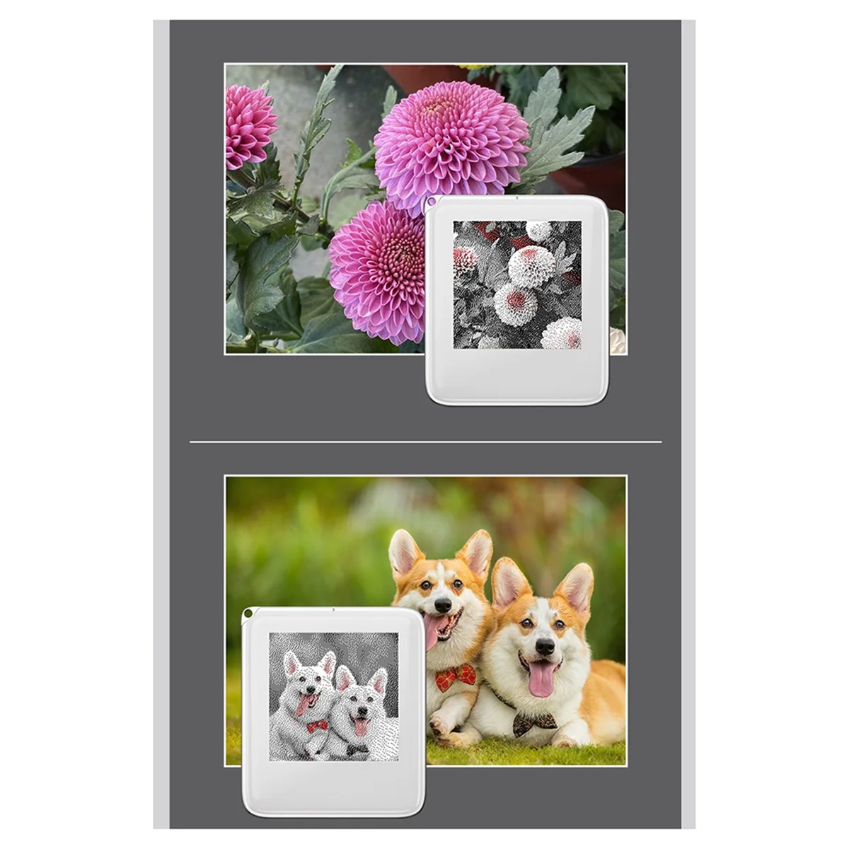 

B57A NFC Function Keyring 1.54-Inch Three Color Display Screen Image Wireless Transmission Keychain Ink Screen