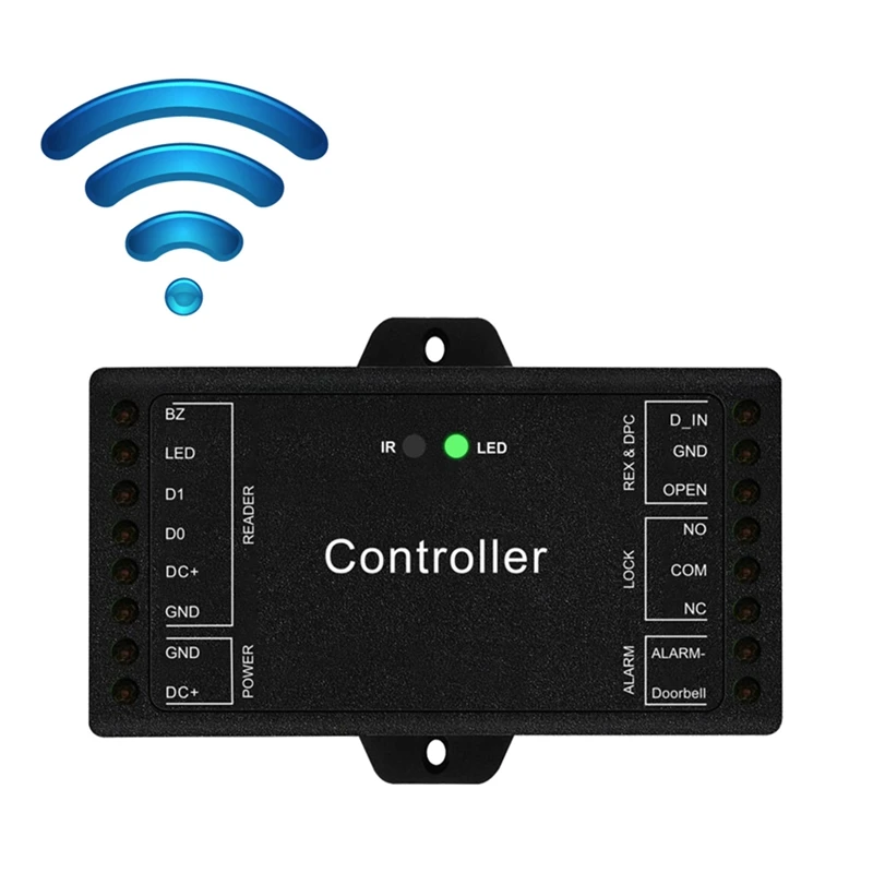 Wiegand Controller Single Door Remote Control Access Control Board Panel 12V Wiegand 26-44 Bits Input 1000 User