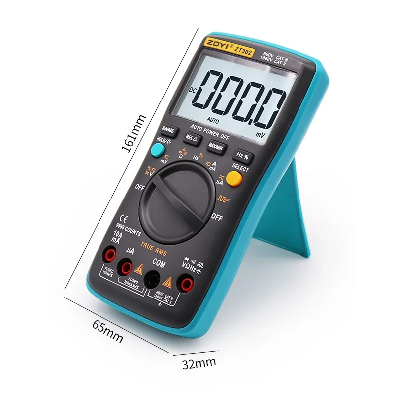 ZOYI ZT301 ZT302 ZT303 Digital Multimeter 8000 19999 Counts True RMS Multi-function AC/DC Voltage Temperature Capacitance Meter view 4
