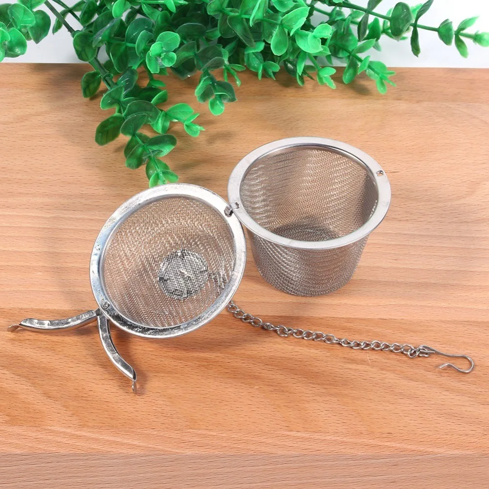 2Pcs Round Stainless Steel Tea Ball Infuser 6.5cm Spice Infuser Filter Loose Tea Diffuser For Seasonings