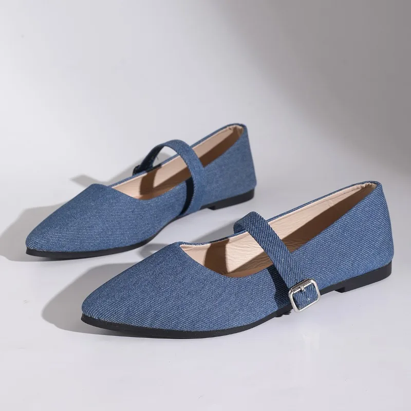 

Pointed Toe Women Flats Shoes Fashion Shallow Buckle 2025 Autumn Shoes Classical Casual Sneakers New Trends Sport Zapatos Mujer