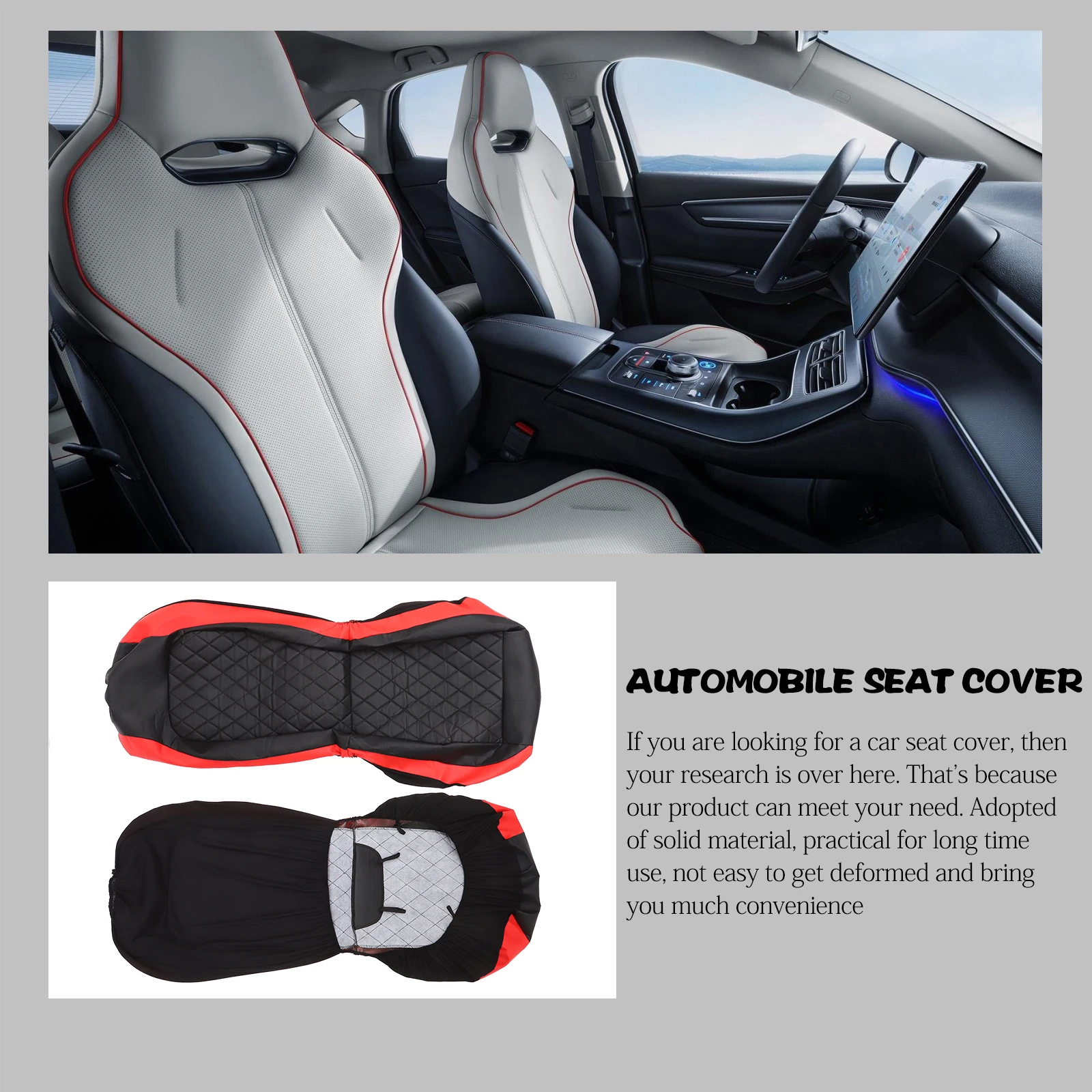 

Automotive Seat Covers Full Coverage Car Seat Cover Set Pu Interior Protection For Cars Trucks Front Rear Headrest