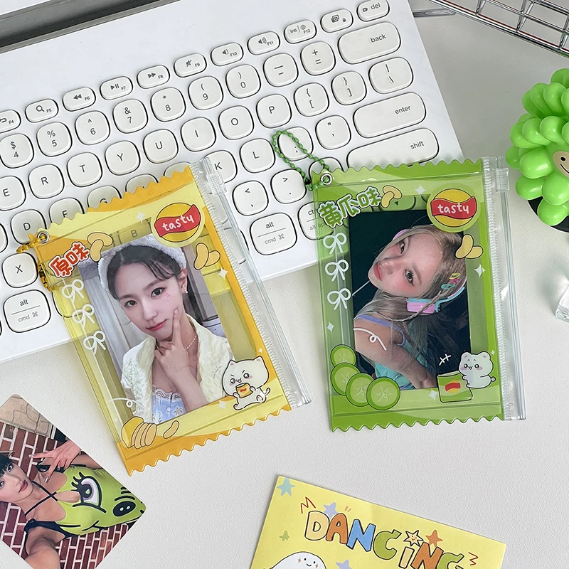 1 шт. 3-дюймовый держатель для карт Kpop, держатель для фотокарт, пленка для карт, защита для игровых карт, аксессуары «сделай сам», милый прозрачный пакет для конфет