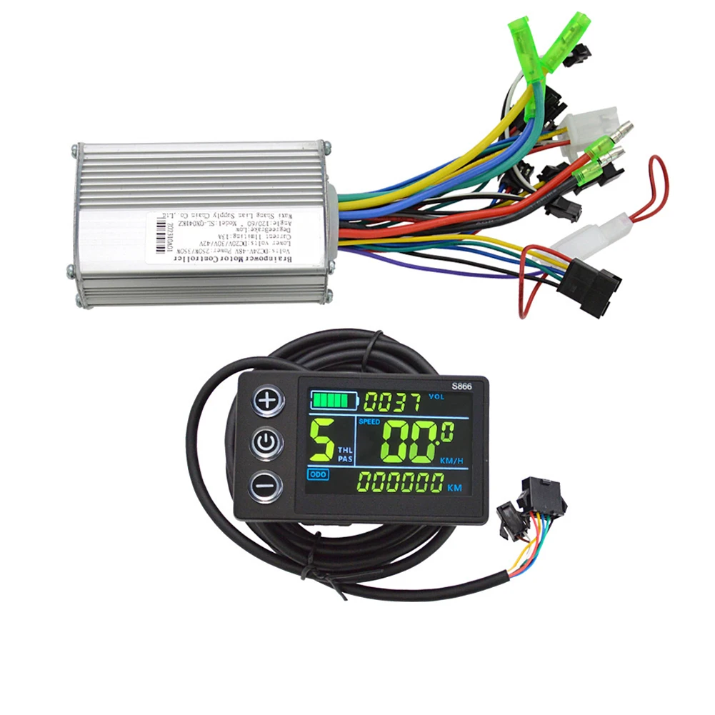 

24V-48V 250W/350W Ebike Brushless Motor Controller With S866 Waterproof LCD Display Set Electric Bicycle Accessories