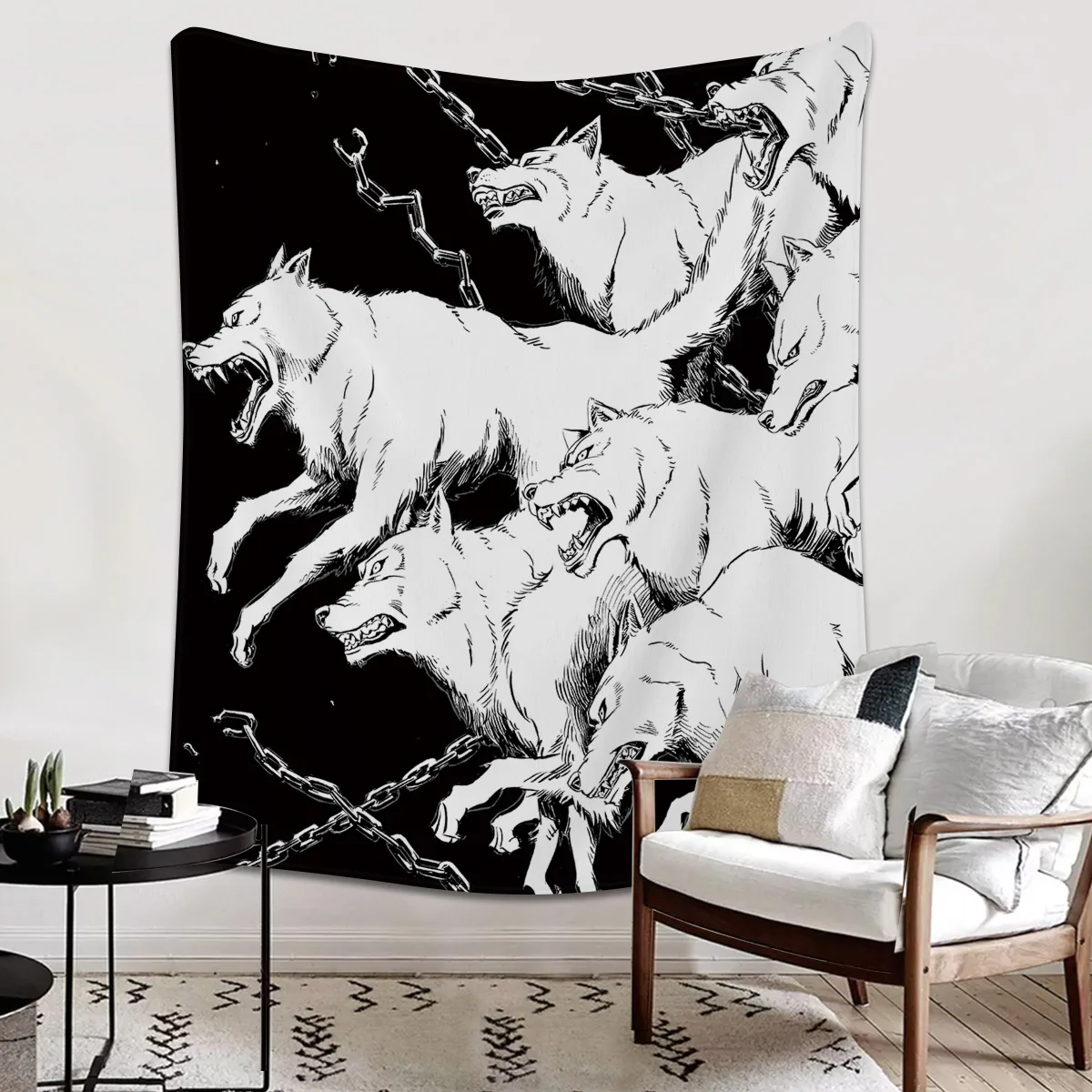 Ferocious Wolf Printed Throw Blanket Flannel Fleece Blankets Warm Soft Throws for Sofa Couch Bed Bedroom Bedspread