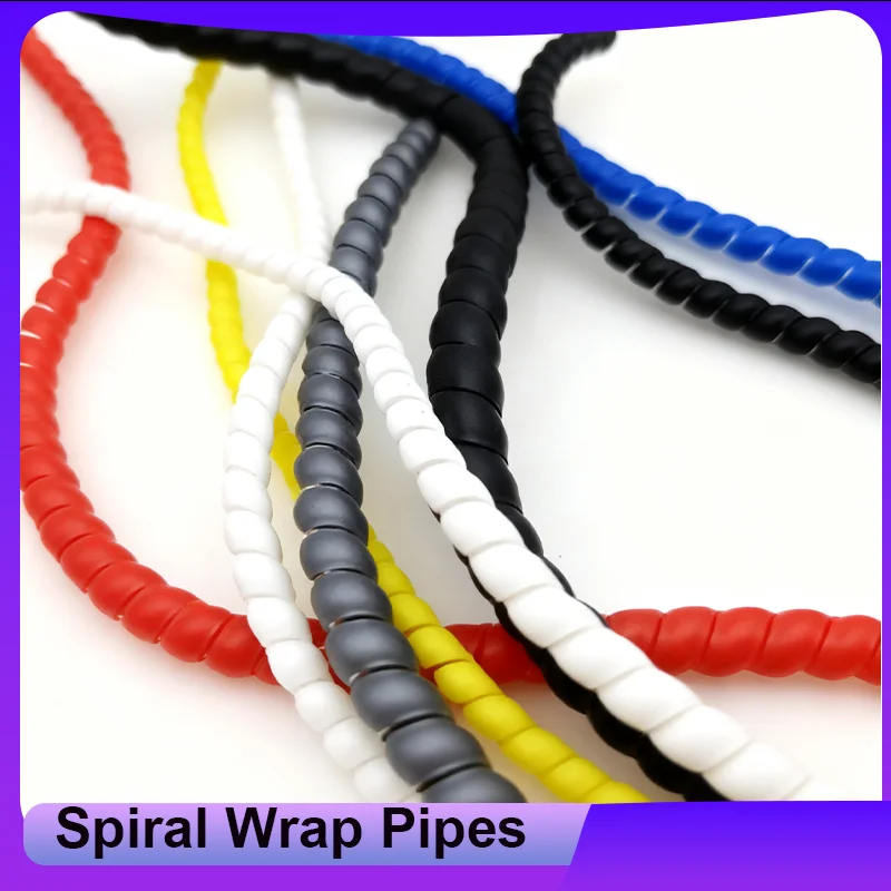 

1/3/5M Winding Tube Wire Organizer Cable 8~30mm Protection Sleeve Tube Flexible Spiral Wrap Winding Protector