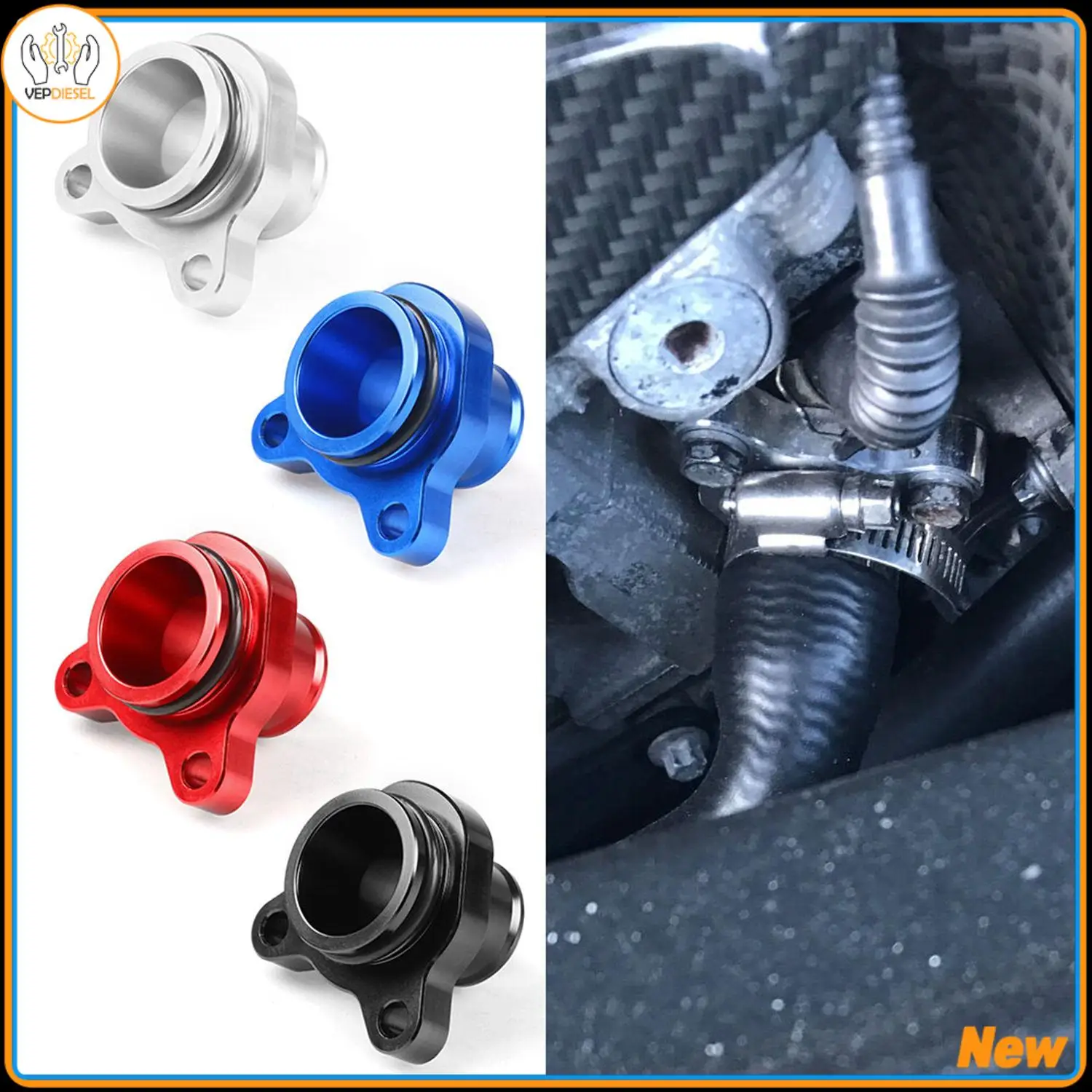 

11537541992 1 комплект, сменный фитинг для красного водяного шланга 11537544638 для BMW N52 N53 N54 335i 335, аксессуары для водяного шланга