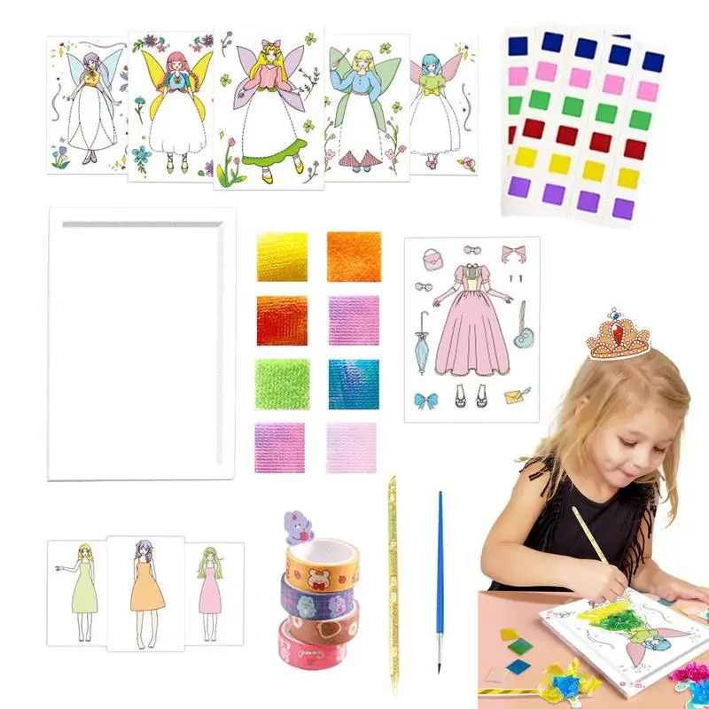 

Hand-Painted Coloring Book Childhood Infinite Dream DIY Toy Dress Up Book Coloring DIY Puzzle Painting Material Package Craft