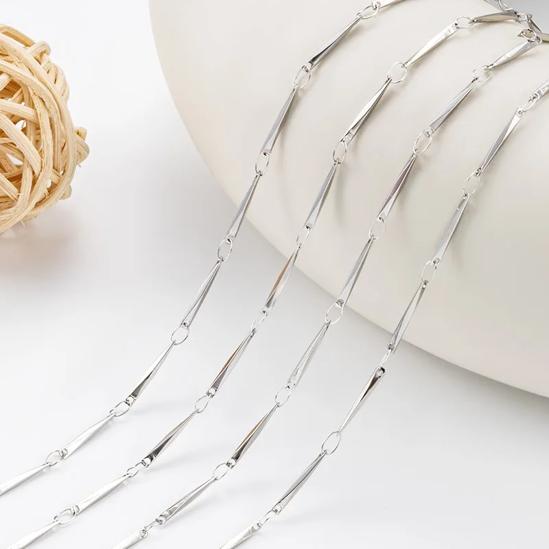 

1Meter Stainless Steel Charm Wire Bar Connect Rod Chain For DIY Fashion Bracelet Necklace Jewelry Making Accessories Materials