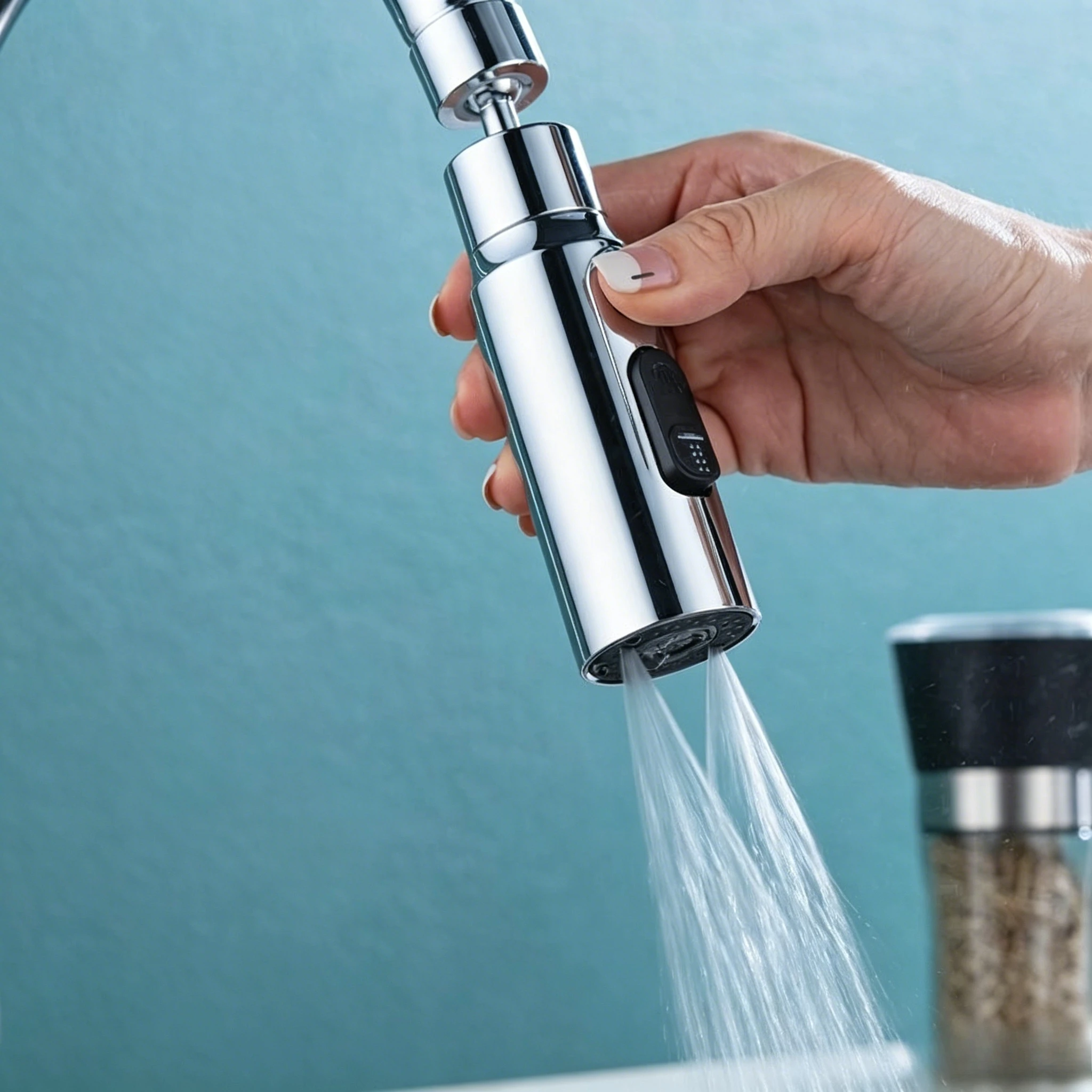 

Kitchen Faucet Extender 360° Rotatable Anti Splash Booster Three Mode Water Saver Tap Aerator Spray Filter Shower Head Accessory
