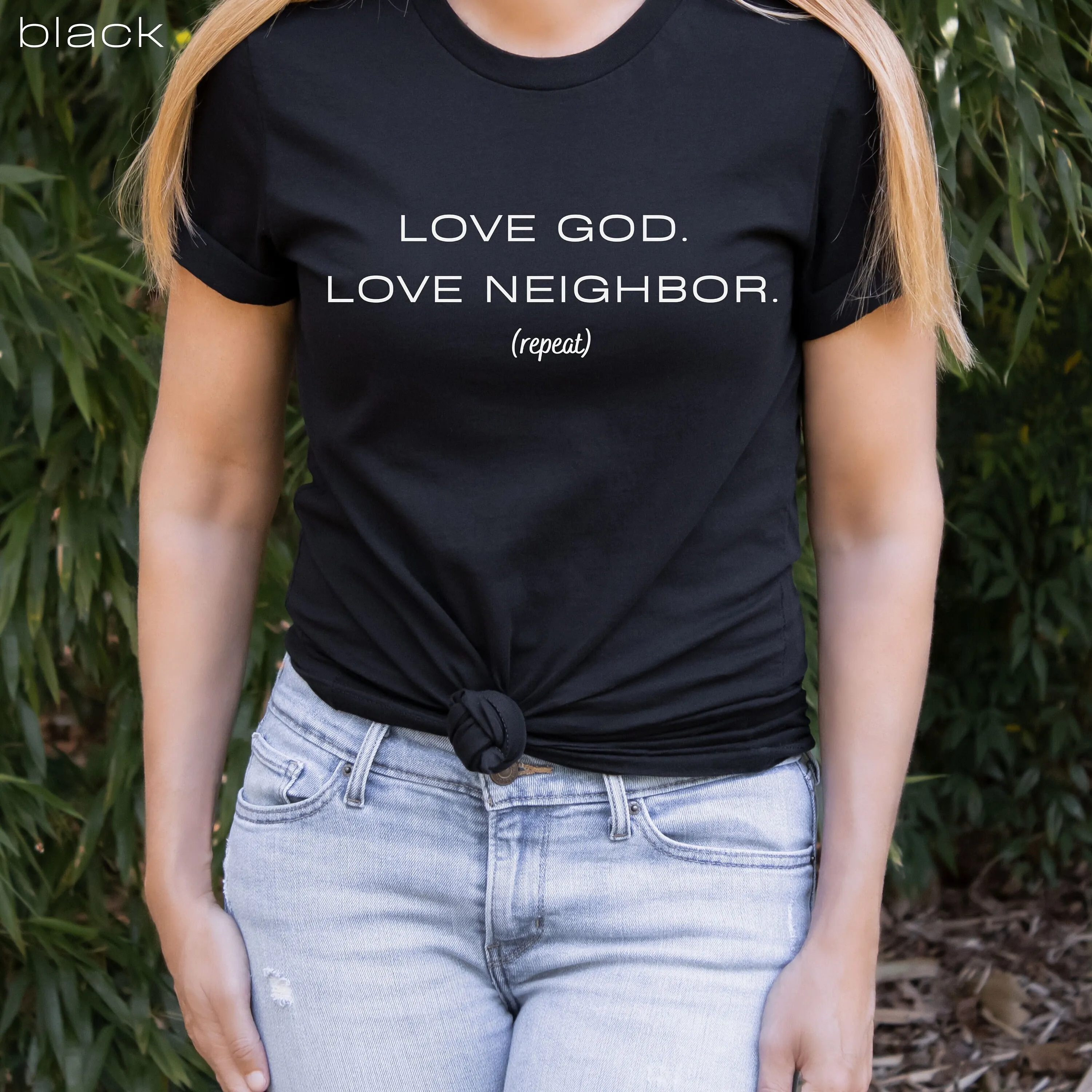 

Футболка Love God Neighbor Christian Apparel Иисус Поиск