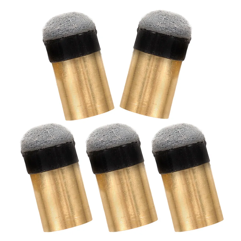 5Pcs Billiard Pool Cue Tip Replacement Kit Brass Ferrule Secure Fit for Nineball Cues Improved Performance Consistent Strike