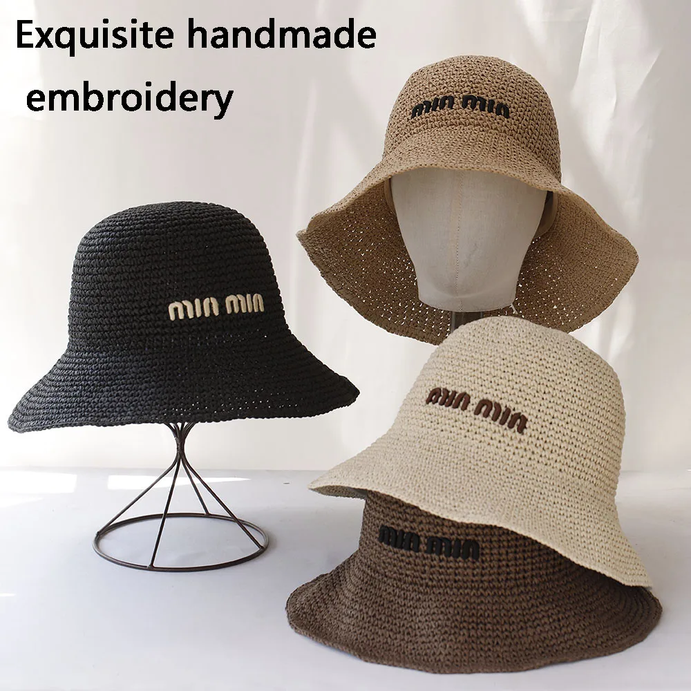 NEW Women Sun Hat Wide Large Brim Beach Hats Womens Fashion Straw Hat Foldable Sun Hat Chapeau Femme Beach UV Protection Cap