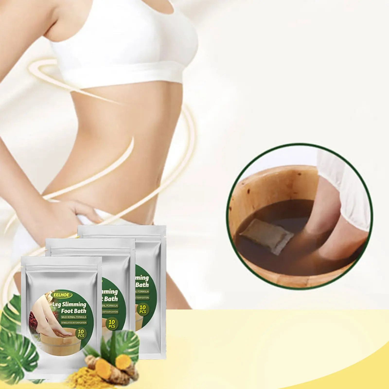 10/20/30pcs Detox Foot Bath Bag Ginger Soaking Bag Detox Health Care Slimming Foot Bath Pedicure Spa for Foot Bath