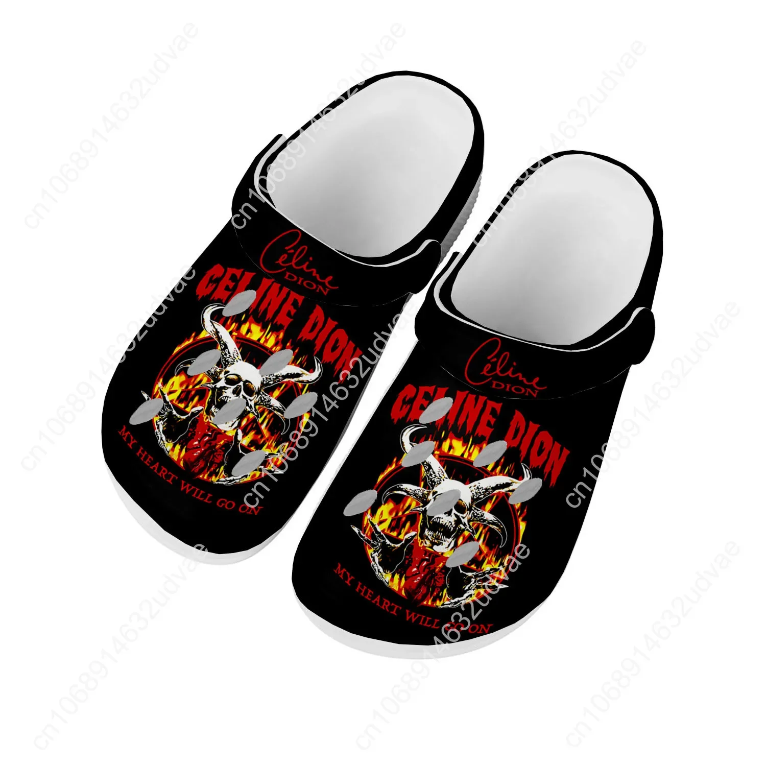 سيلين ديون أحذية ماء الرجال النساء مريحة موضة المنزل حديقة قباقيب تخصيص الصنادل الشاطئ تنفس ثقب النعال