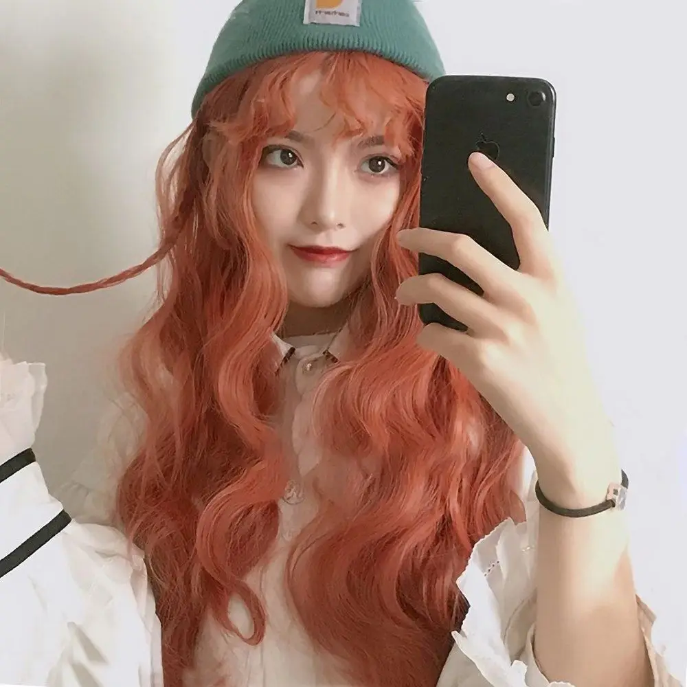 Lolita Wig for Women - Curly/Wavy/Bob Synthetic Hair with Fluffy Bangs, Realistic Cosplay Wig Full Set, Heat Resistant Fiber