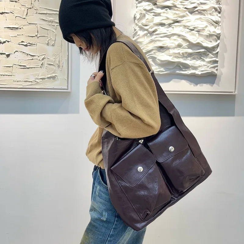 Umhängetasche für junge Damen mit großem Fassungsvermögen, modische, vielseitige Unterarm-Umhängetasche für den lässigen Pendelverkehr