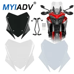 Parabrisas de motocicleta para Ducati Multistrada, Protector de pantalla con soporte, V4, V4S, SPORT 2021, 2022, 2023