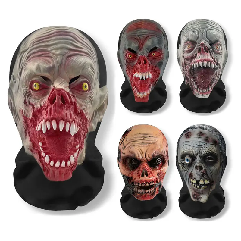 

3D Printed Zombie Pattern Mask Halloween Party Funny Cosplay Props Full Face Elastic Mesh Breathable Masks Balaclava Headcovers