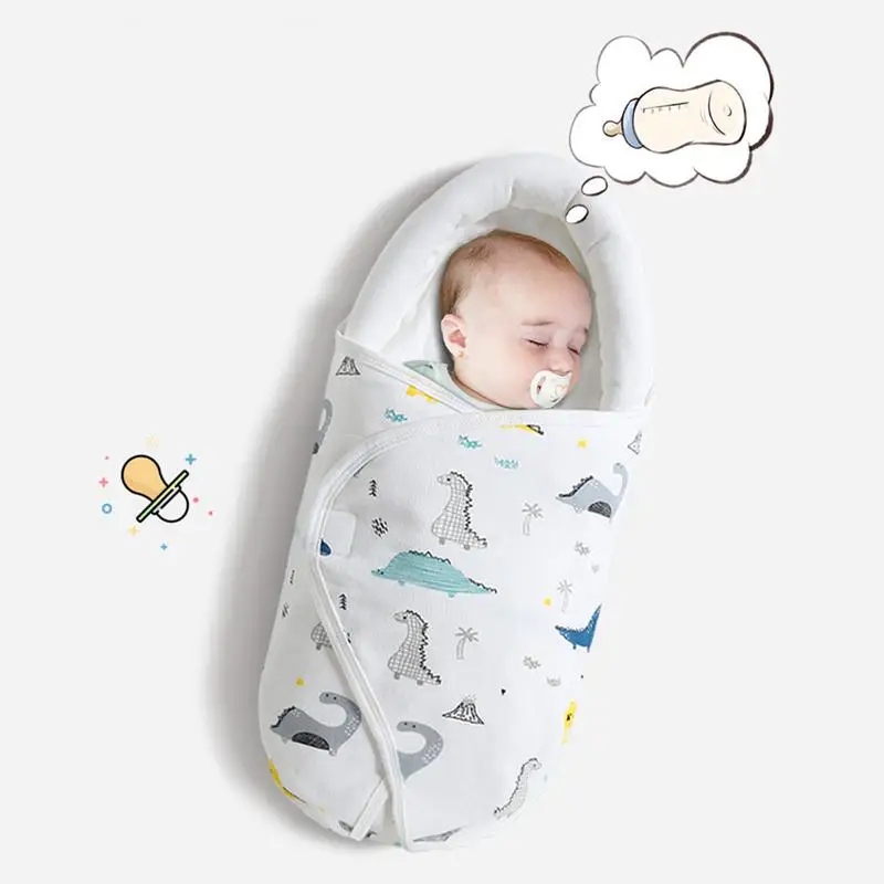 Kid Sleep Wrap Swaddle Double-layer Sleeping Sack Children Wrap With Head And Neck Protection Children For 0-6 Months Boys And