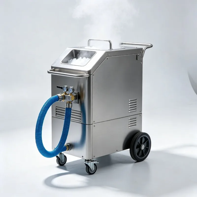 Dry Ice Printing Cleaner Dry Ice Blasting Machine For Printing Roller Ink Removal Equipment