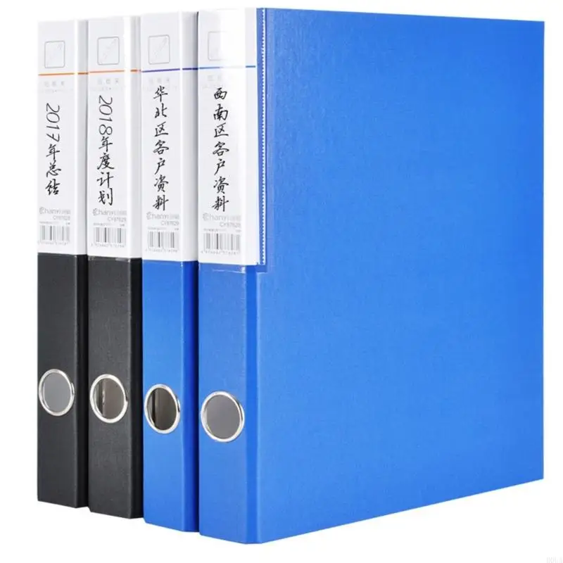 D0UA 프리젠 테이션 디스플레이 폴더 2 홀 3 홀 바인더 폴더 클리어 레이블 창 홀드 220 시트 사무실 문서 주최자