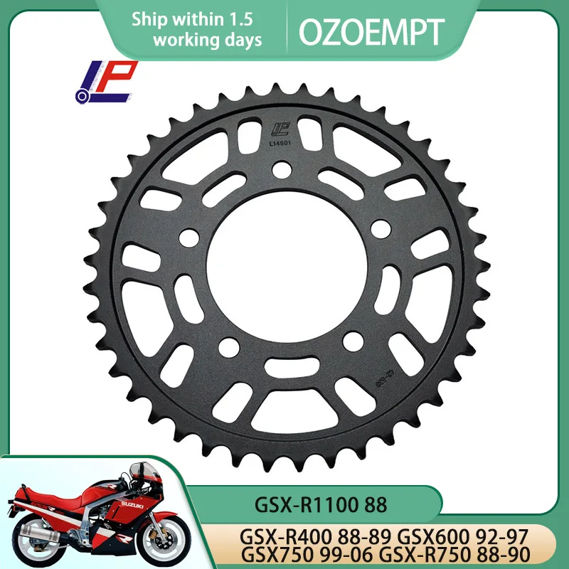 

OZOEMPT 530-45T Motorcycle Rear Sprocket Apply to GSX-R400 88-89 GSX600 92-97 GSX750 99-06 GSX-R750 88-90 GSX-R1100 88