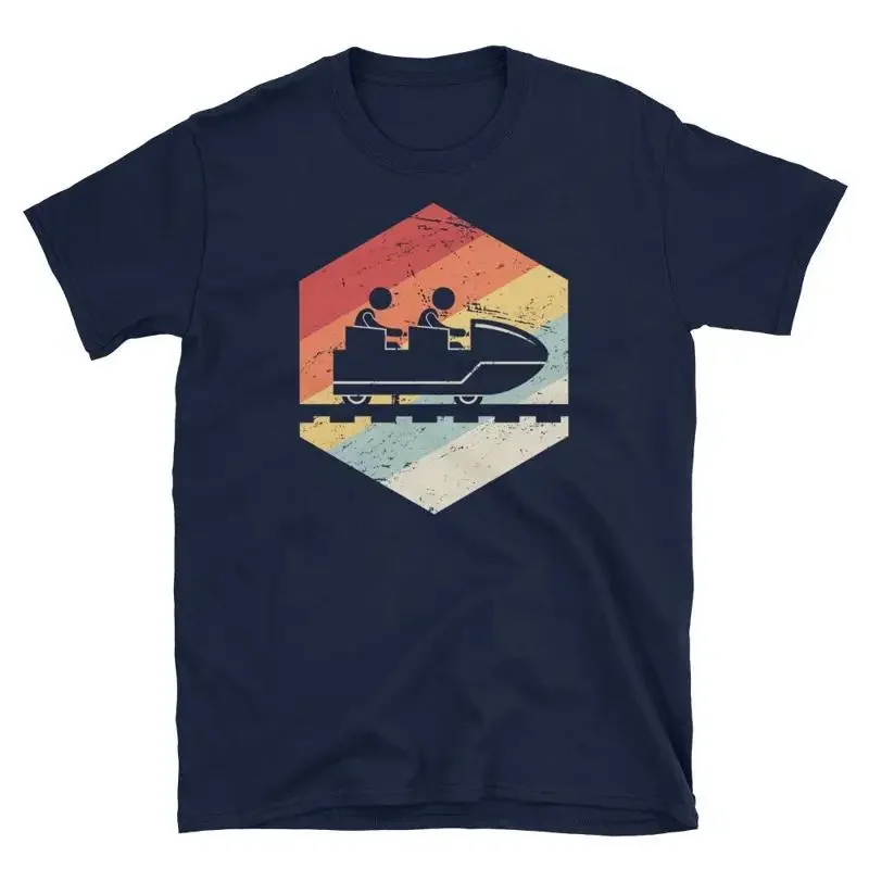 Retro Roller Coaster T Shirt Theme Park Thrill Ride EnthusiasT