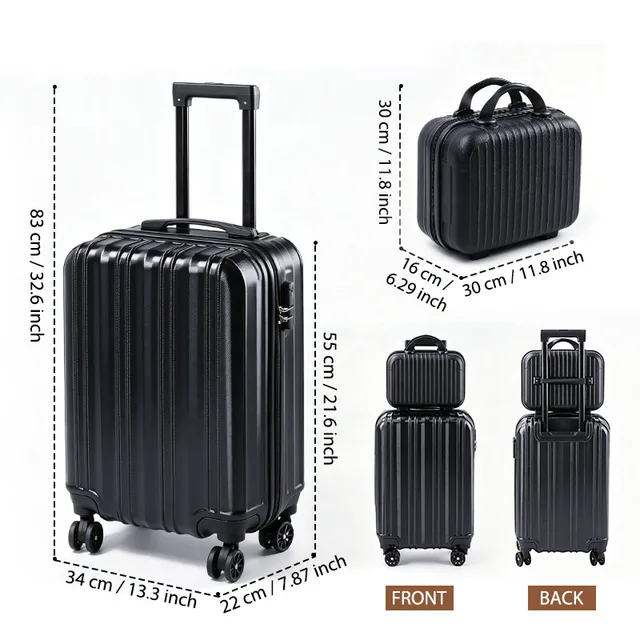 2 Piece Hardside Luggage Set - 20 Inch Carry On Suitcase with TSA Lock, USB Port & Silent Spinner Wheels, Lightweight – view 3