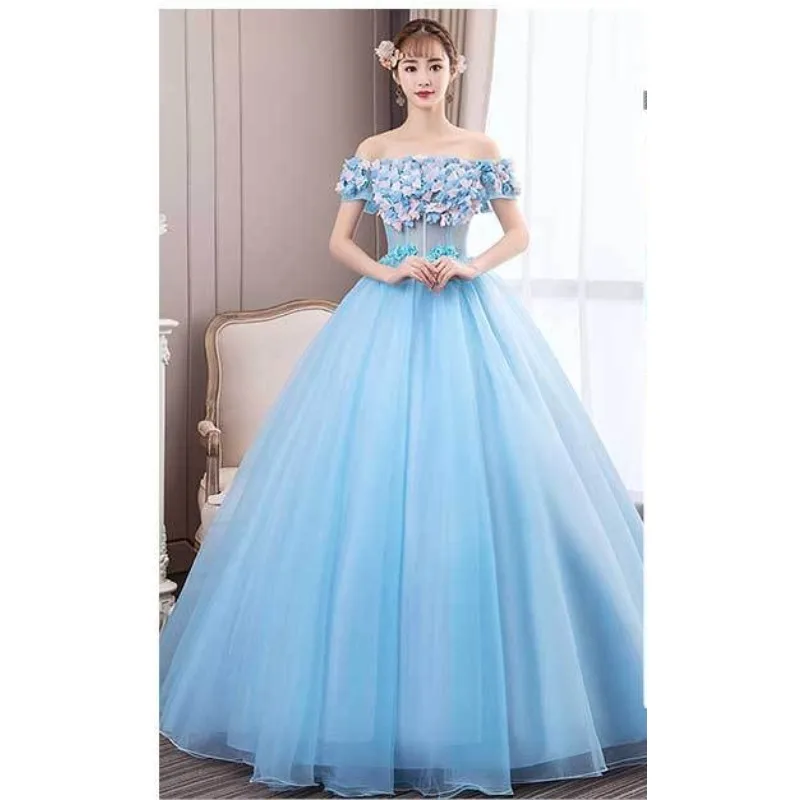 

Новое женское красочное вечернее платье на одно плечо с вышивкой, модная утягивающая пышная юбка, длинное платье для художественного экзамена