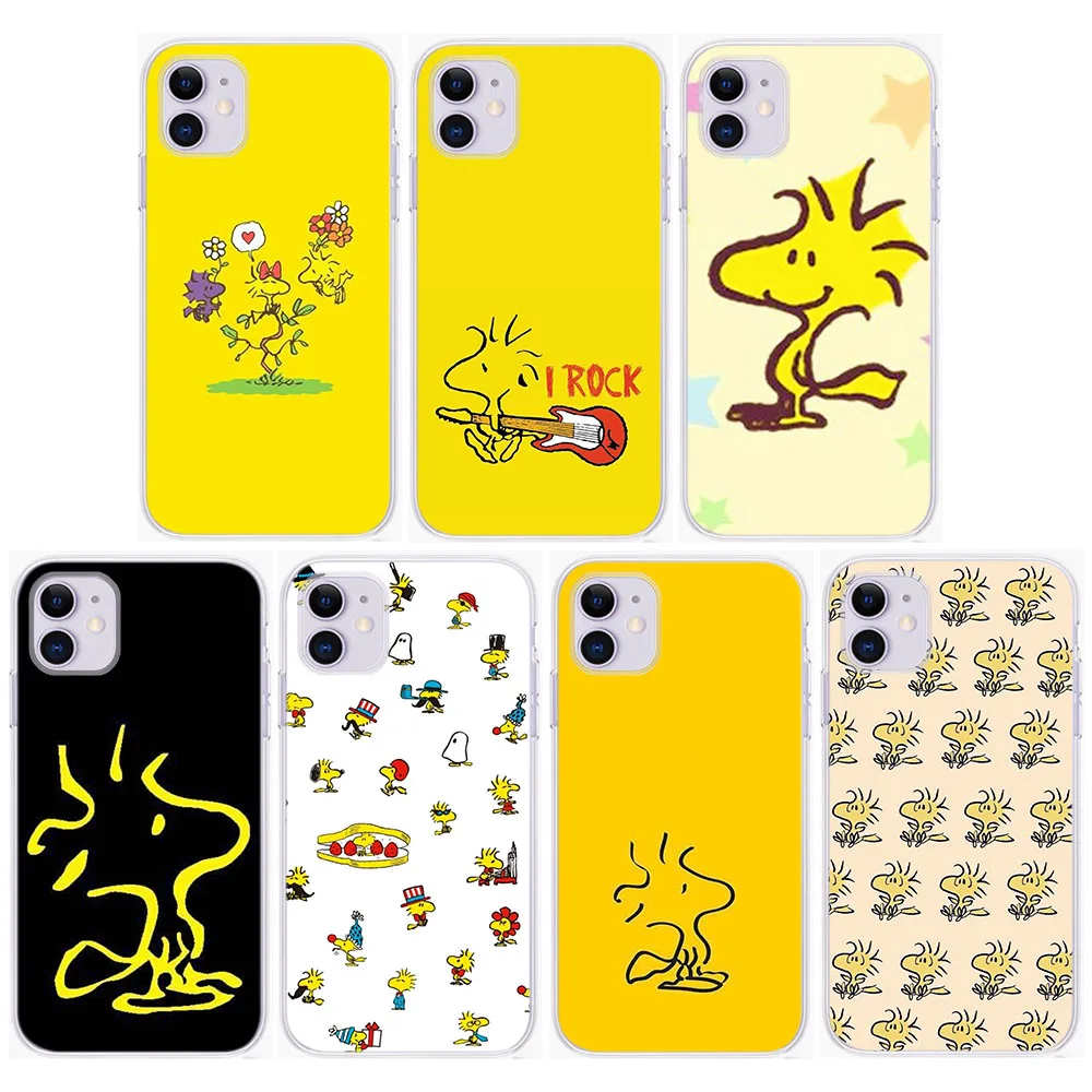 Transparent Case for iPhone 14 Plus 13 Mini XR 15 Pro Max DL-59 Woodstock Bird