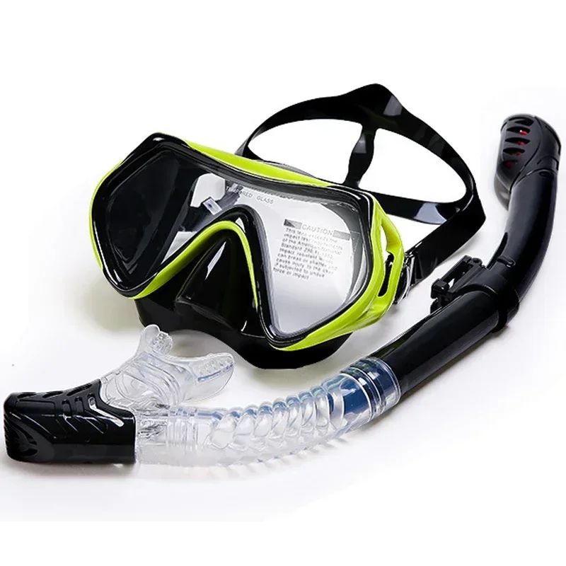 Snorkel Diving Mask Set with Anti-Fog Spray Goggles Glasses  Swimming Easy Breath Tube